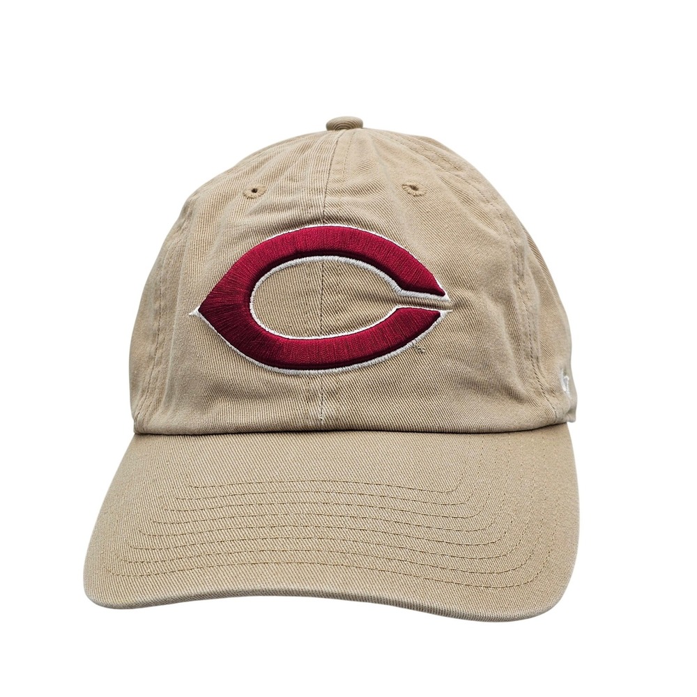 '47 Brand University of Chicago Maroons Clean Up Strapback Hat Khaki Maroon Cap